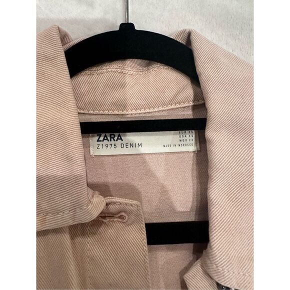 Zara XS light pink denim jacket - Picture 2 of 5